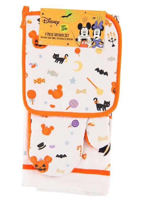 3 Piece Disney Mickey Halloween Treats Textile Kitchen Set - US 2645