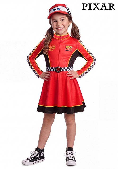 Girl's Disney Pixar CARS Lightning McQueen Costume Dress - US 5068