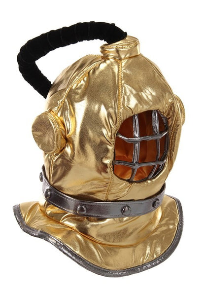 Gold Diving Bell Plush Costume Helmet - US 2475