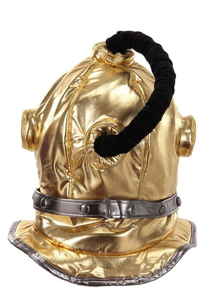 Gold Diving Bell Plush Costume Helmet - US 2475