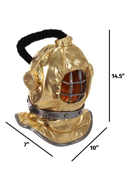 Gold Diving Bell Plush Costume Helmet - US 2475