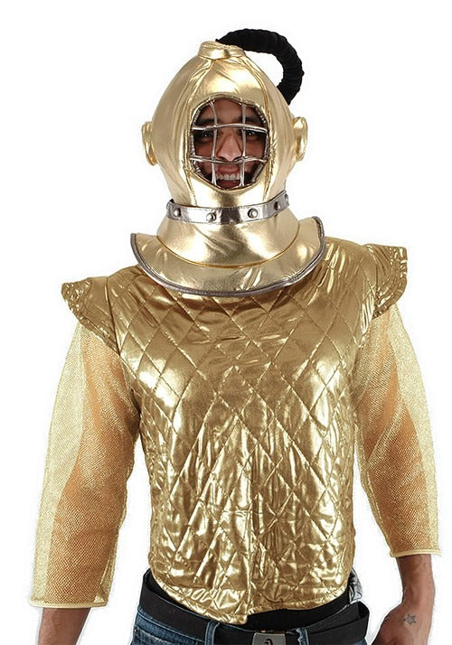 Gold Diving Bell Plush Costume Helmet - US 2475