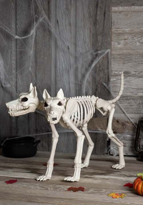 20-Inch Double Trouble Doberman Skeleton Dog Decoration - US 1651