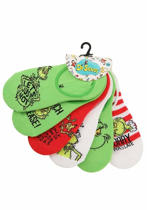 Dr. Seuss Grinch 6-Pack No-Show Socks - US 3227