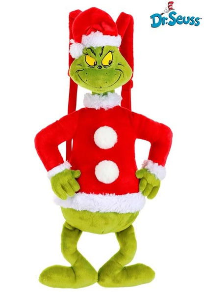 Plush Dr. Seuss Santa Grinch Backpack - US 9414