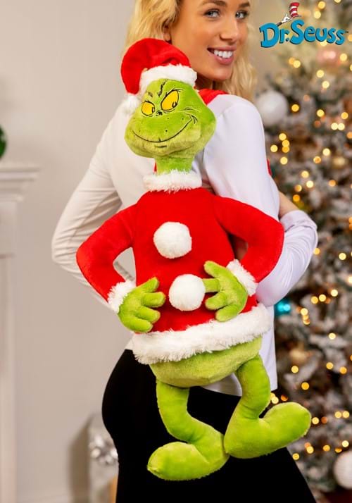 Plush Dr. Seuss Santa Grinch Backpack - US 9414