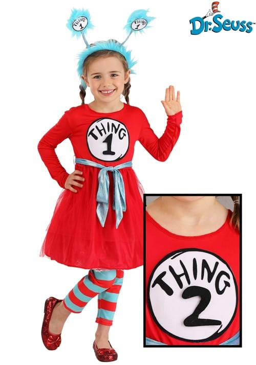 Dr. Seuss Thing 1 & 2 Girls Costume for Toddlers - US 3650