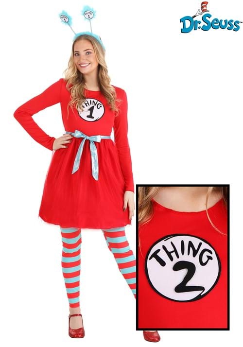 Women's Dr. Seuss Thing 1 & 2 Costume Dress - US 8790