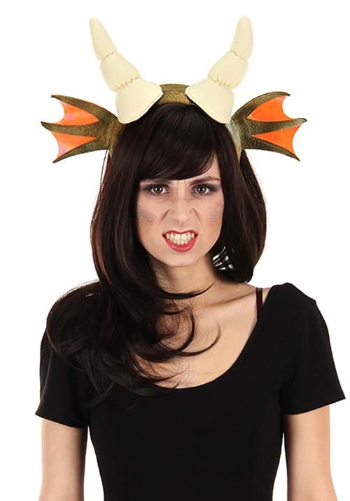 Dragon Horns Green Costume Headband - US 2730