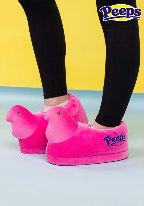 Easter Pink Peeps Adult Slippers - US 5303