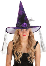 Women's Elegant Purple Witch Hat - US 7688
