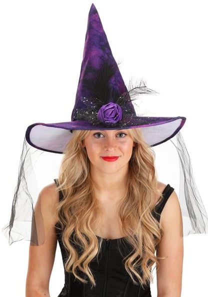 Women's Elegant Purple Witch Hat - US 7688
