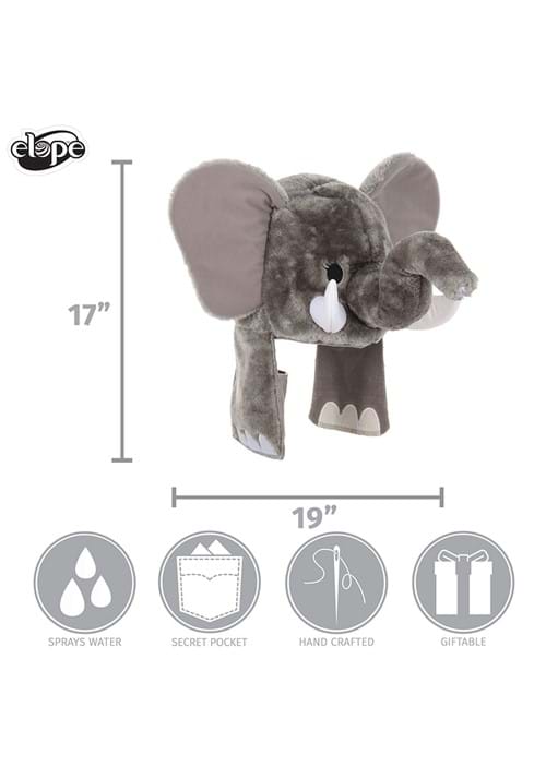 Elephant Sprazy Toy Plush Costume Hat - US 6618