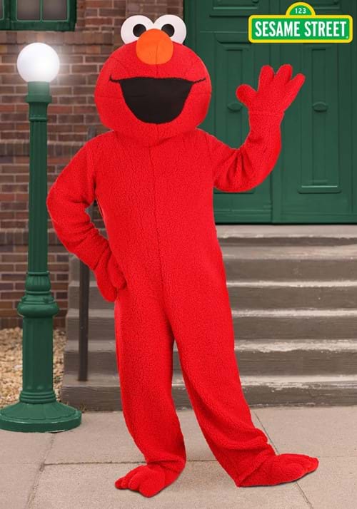 Plus Size Sesame Street Elmo Mascot Costume for Adults - US 1440