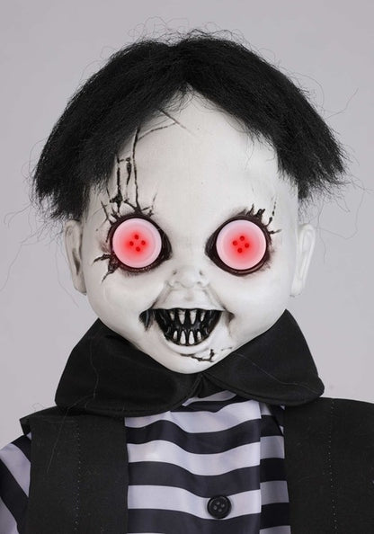 3.25FT Emile the Button-Eye Boy Animatronic Decoration - Scream Saver - US 6887