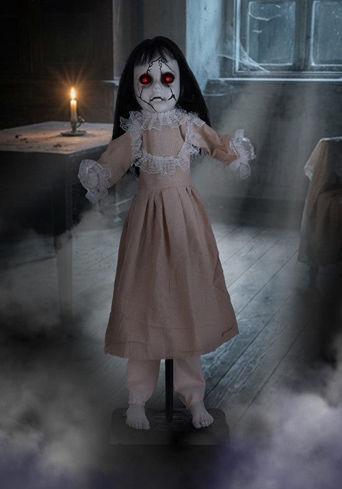 3FT Emily the Red-Eyed Girl Animatronic Decoration - Scream Saver - US 8929