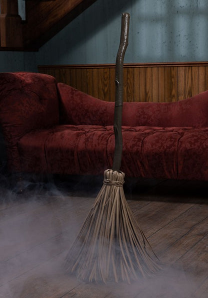38-Inch Animatronic Enchanted Magical Broom Decoration - US 9298