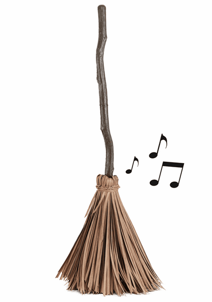 38-Inch Animatronic Enchanted Magical Broom Decoration - US 9298