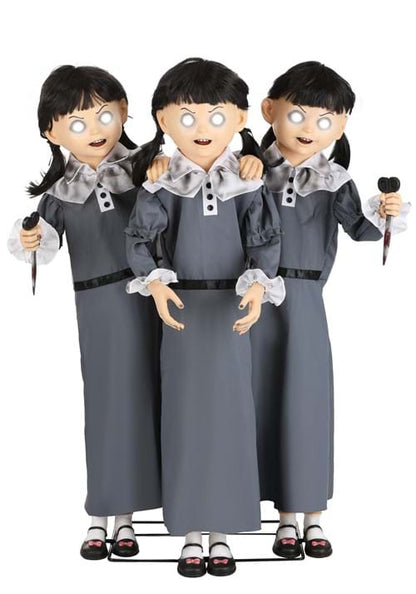 4FT Evil Triplets Animatronic Halloween Decoration - US 1258
