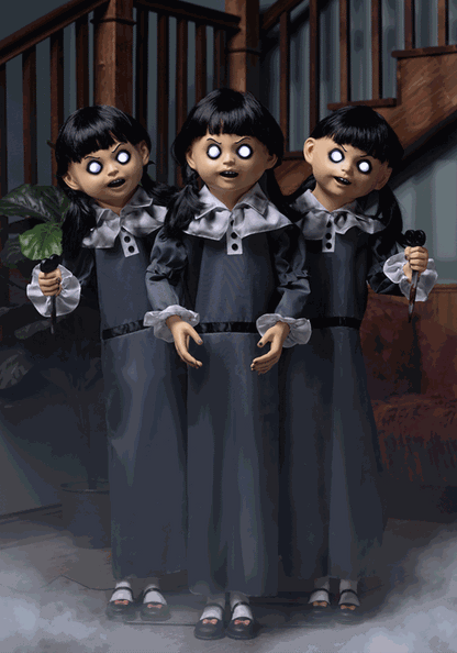 4FT Evil Triplets Animatronic Halloween Decoration - US 1258