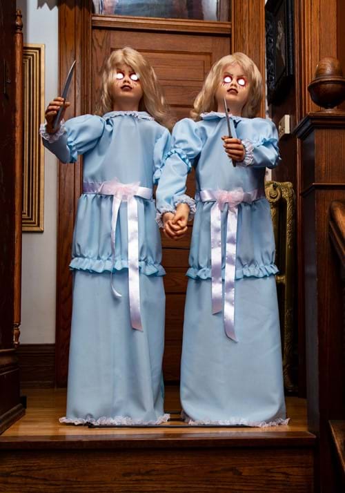 4FT Animated Killer Twin Girls Halloween Decoration - US 5956