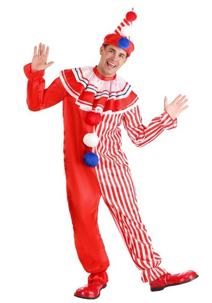 Red Striped Clown Adult Costume - US 5987