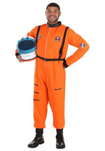 Adult Plus Size Orange Astronaut Costume - US 0266