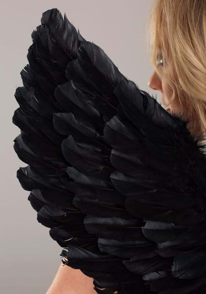 Fallen Black Angel Costume Wings - US 5491
