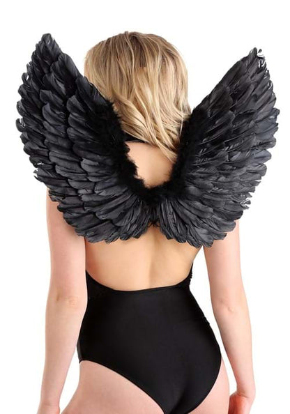 Fallen Black Angel Costume Wings - US 5491