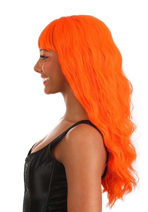 Fiery Orange Long Wavy Wig for Women - US 3419