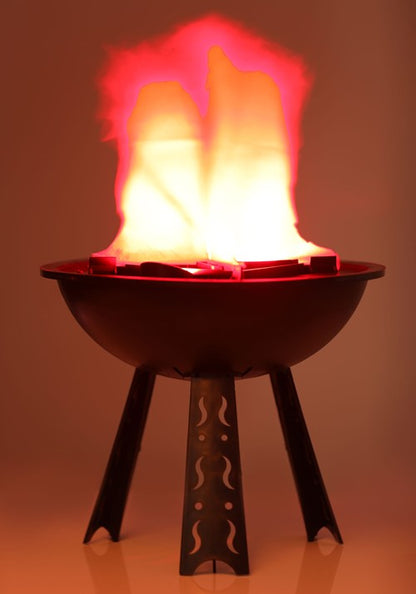 10-Inch Faux Fire Cauldron Prop Decoration - US 2165