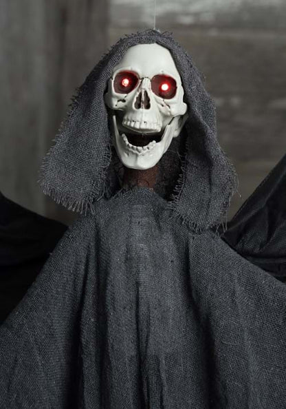 3.8FT Animated Flying Grim Reaper Halloween Decoration - US 0756