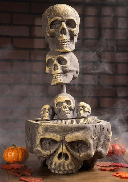 24-Inch Foam Skull Pillar Halloween Decoration - US 3329