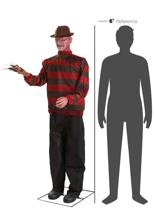 6FT Nightmare on Elm St. Freddy Krueger Animatronic Halloween Decoration - US 2467