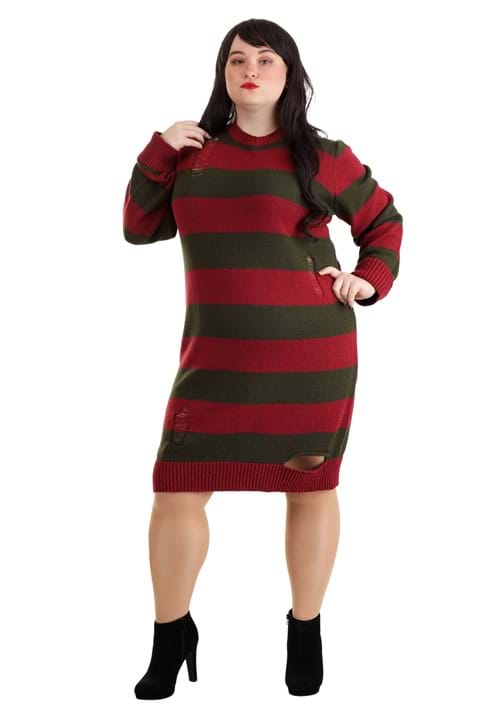 Women's Plus Size Freddy Krueger Costume Dress - US 4683