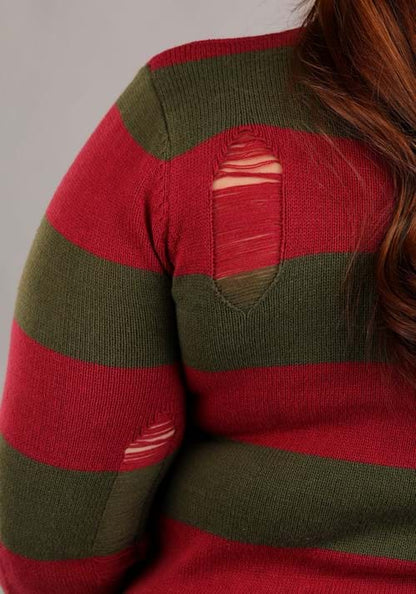 Women's Plus Size Freddy Krueger Costume Dress - US 4683