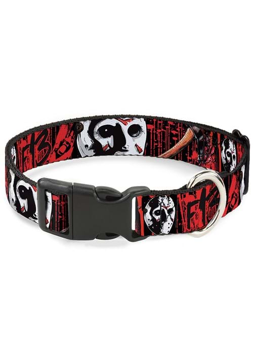 Friday The 13th Jason Mask Axe Blood Splatter Pet Collar - US 7229