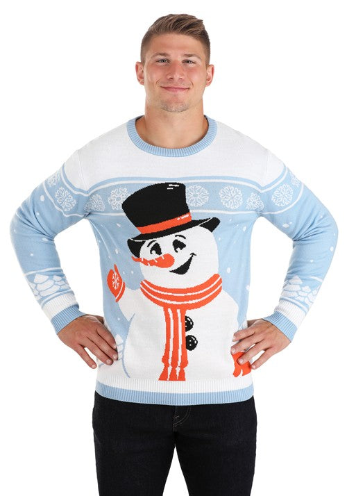 Adult Friendly Snowman Ugly Christmas Sweater - US 6744