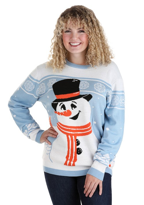 Adult Friendly Snowman Ugly Christmas Sweater - US 6744