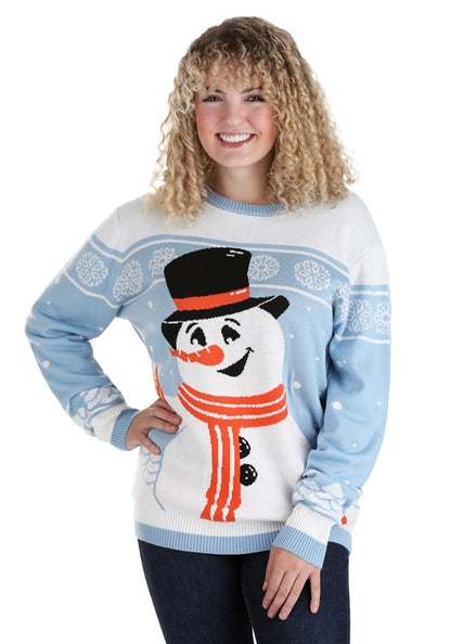 Adult Friendly Snowman Ugly Christmas Sweater - US 6744