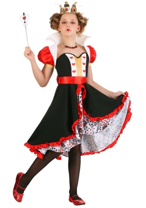Girl's Frilly Queen of Hearts Costume - US 7559