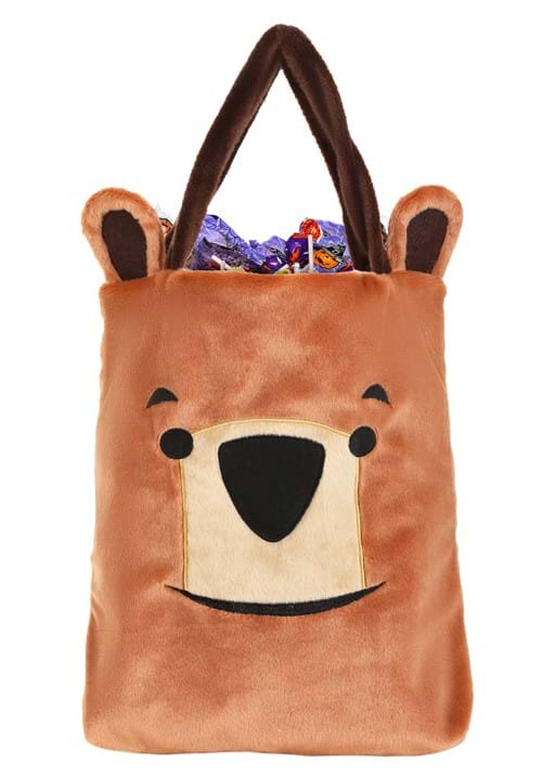 Fuzzy Brown Bear Trick-or-Treat Bag - US 4978