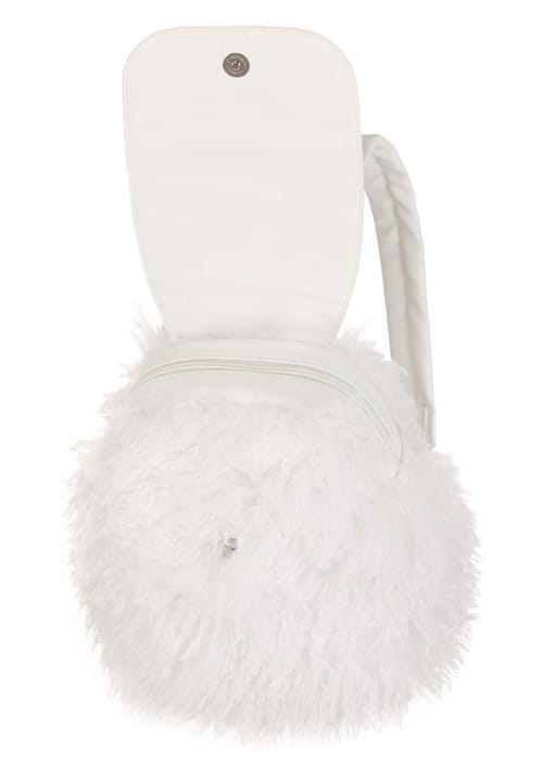 Clueless White Fuzzy Costume Backpack - US 5397