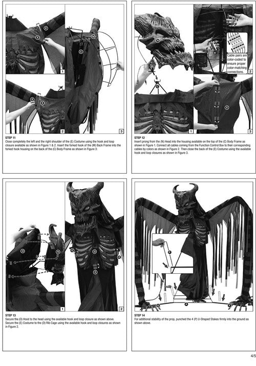 6.5FT Galthax the Underworld Demon Animatronic Halloween Decoration - US 3045