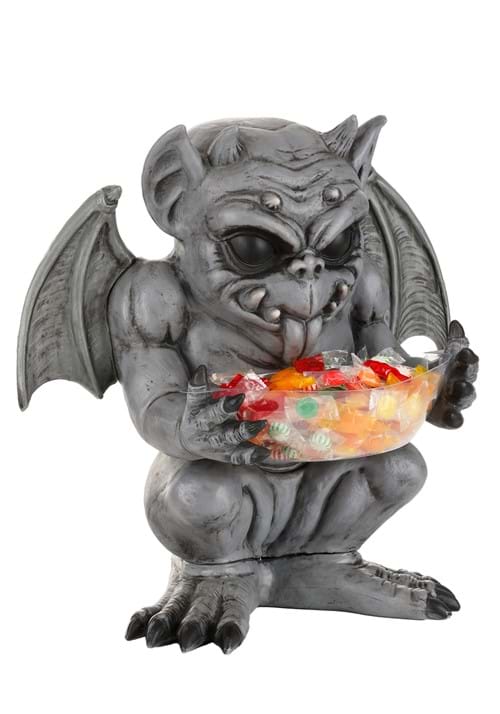 21-Inch Gargoyle Candy Bowl Holder Decoration - US 9355