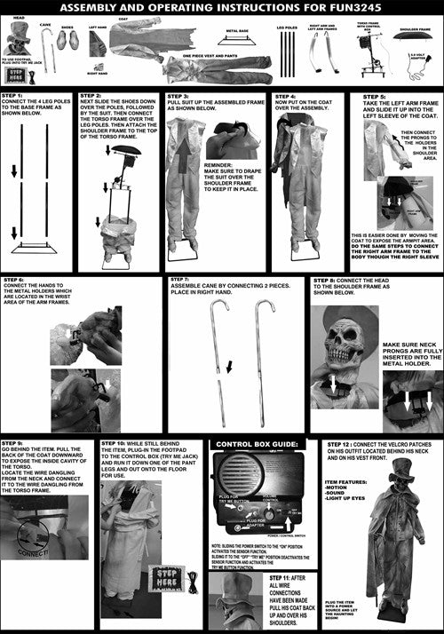 7FT Animated Ghostly Gentleman Jack Halloween Decoration - US 5984