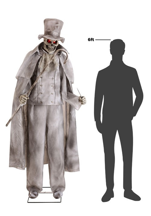 7FT Animated Ghostly Gentleman Jack Halloween Decoration - US 5984