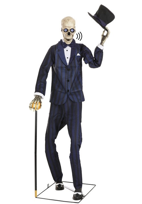 6FT Gentleman Skeleton Animatronic Halloween Decoration - US 8460