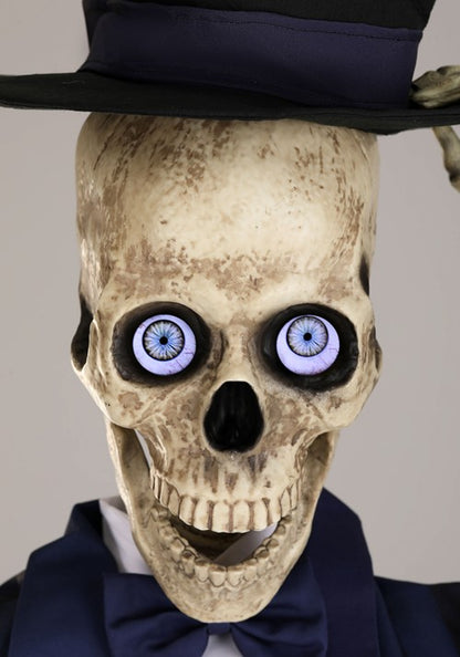 6FT Gentleman Skeleton Animatronic Halloween Decoration - US 8460