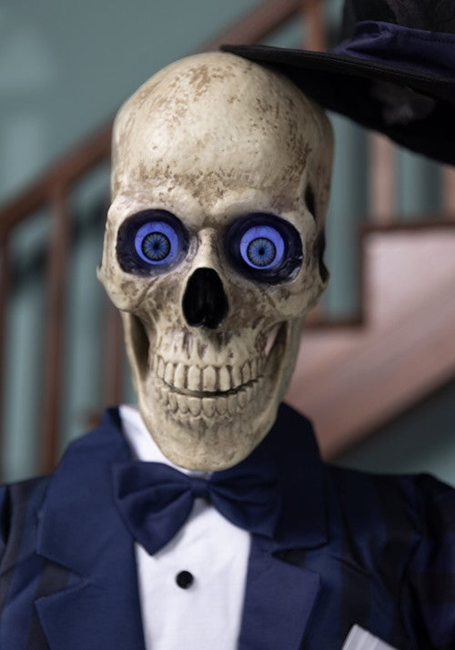 6FT Gentleman Skeleton Animatronic Halloween Decoration - US 8460